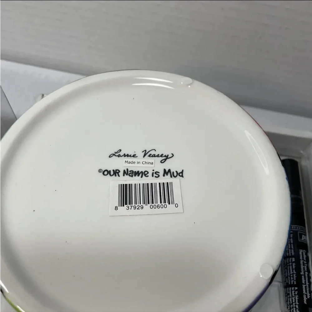 Cat Ceramic Food Water Bowl Do It Yourself Personalized New With Included Marker